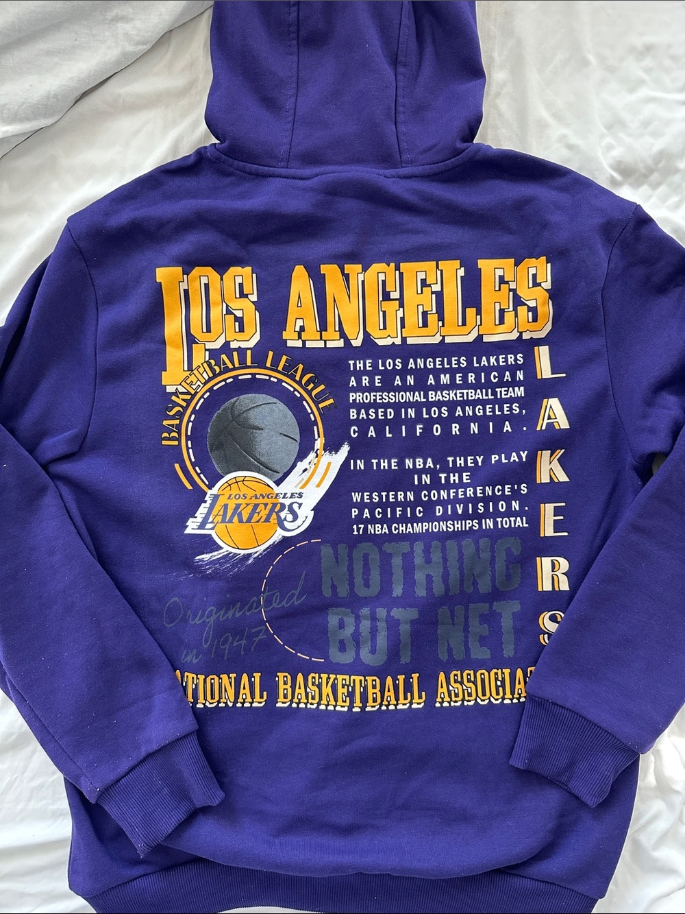 NBA Lakers Purple And Yellow Graphic Hoodie